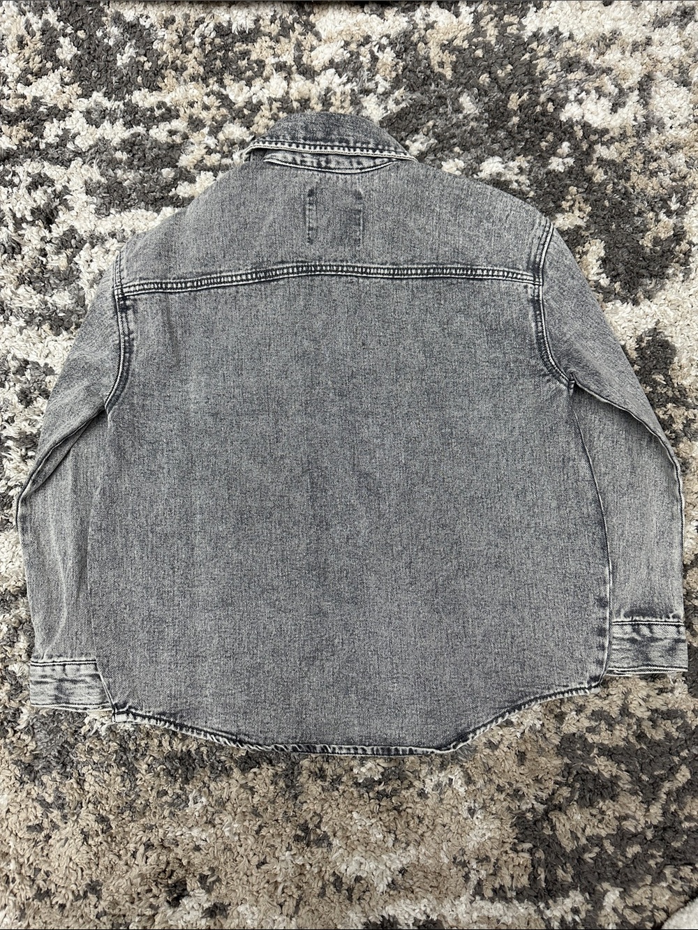 Primark Grey Washed Denim Shirt Jacket - Picture 3 of 9